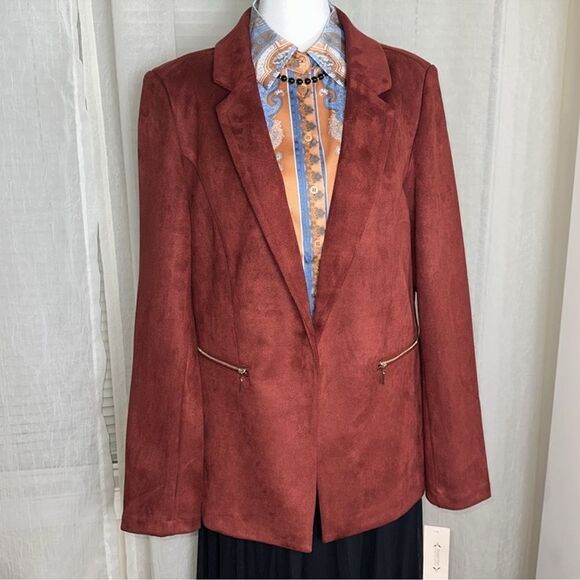 Joie XS Orange Blue Ivory Paisley Hankie Square Style Puff Long Sleeve Blouse - Picture 2 of 13